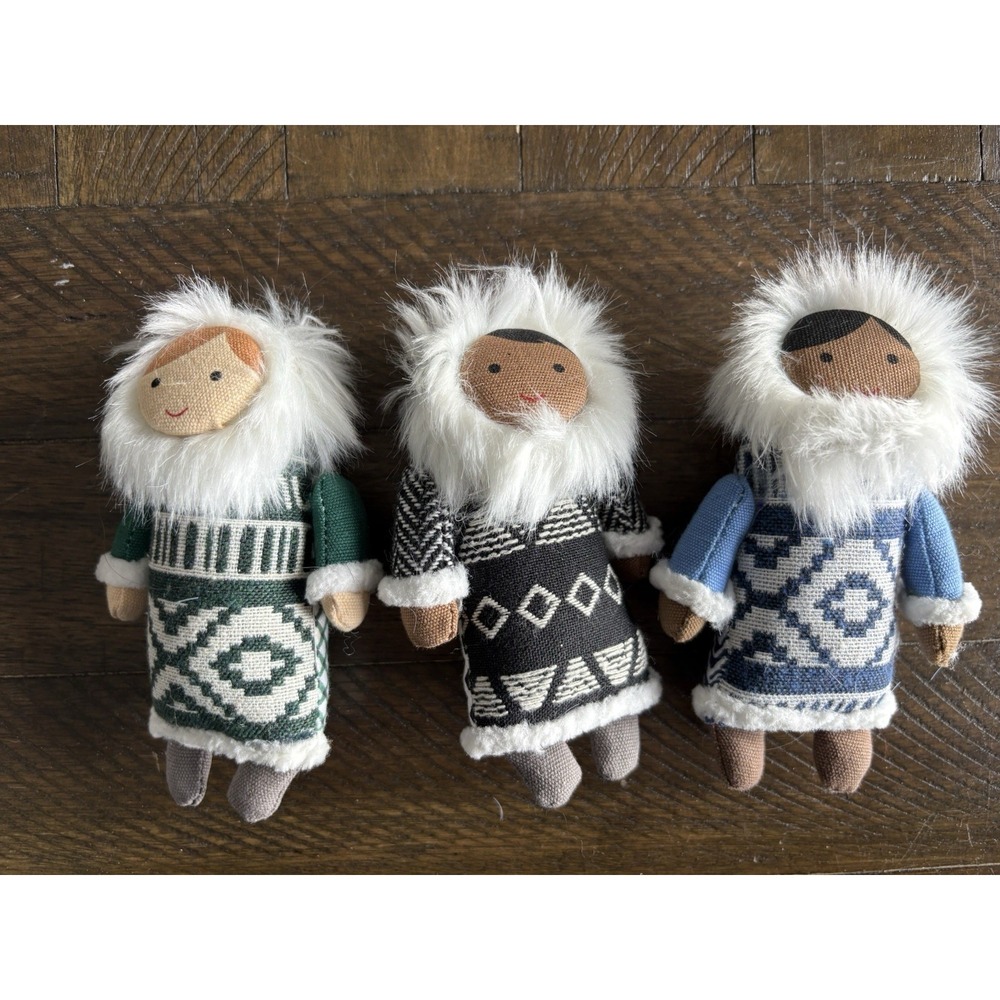 3‎ Alaskan Eskimo Winter Target Wondershop Colorful Miniature Dolls Decor Orn